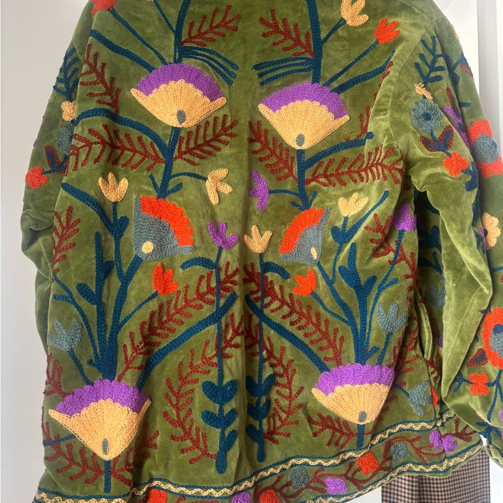 Embroidered Green Jacket - Picture 4 of 6